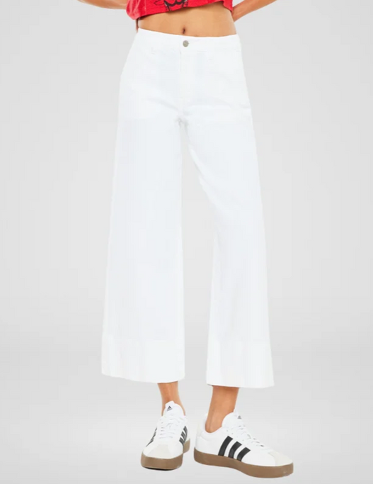 KanCan Stacy Crop White Jean