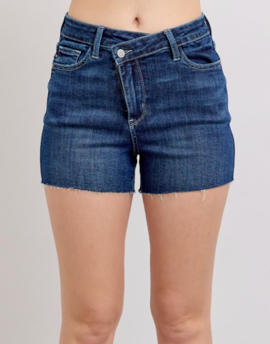 Judy Blue Taytum Criss-Cross Shorts