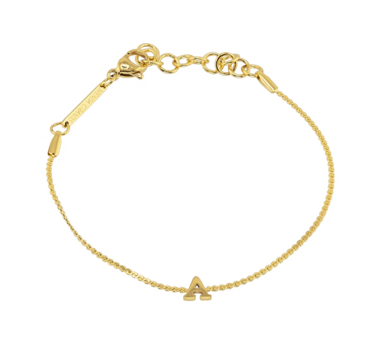 Brenda Grands Dainty Initial Bracelet