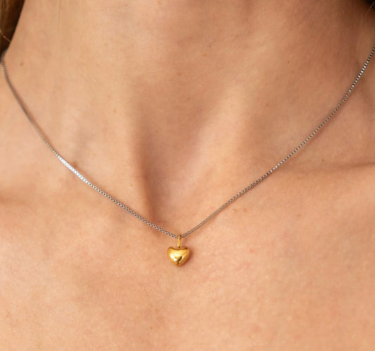 Brenda Grands Two-Toned Heart Necklace