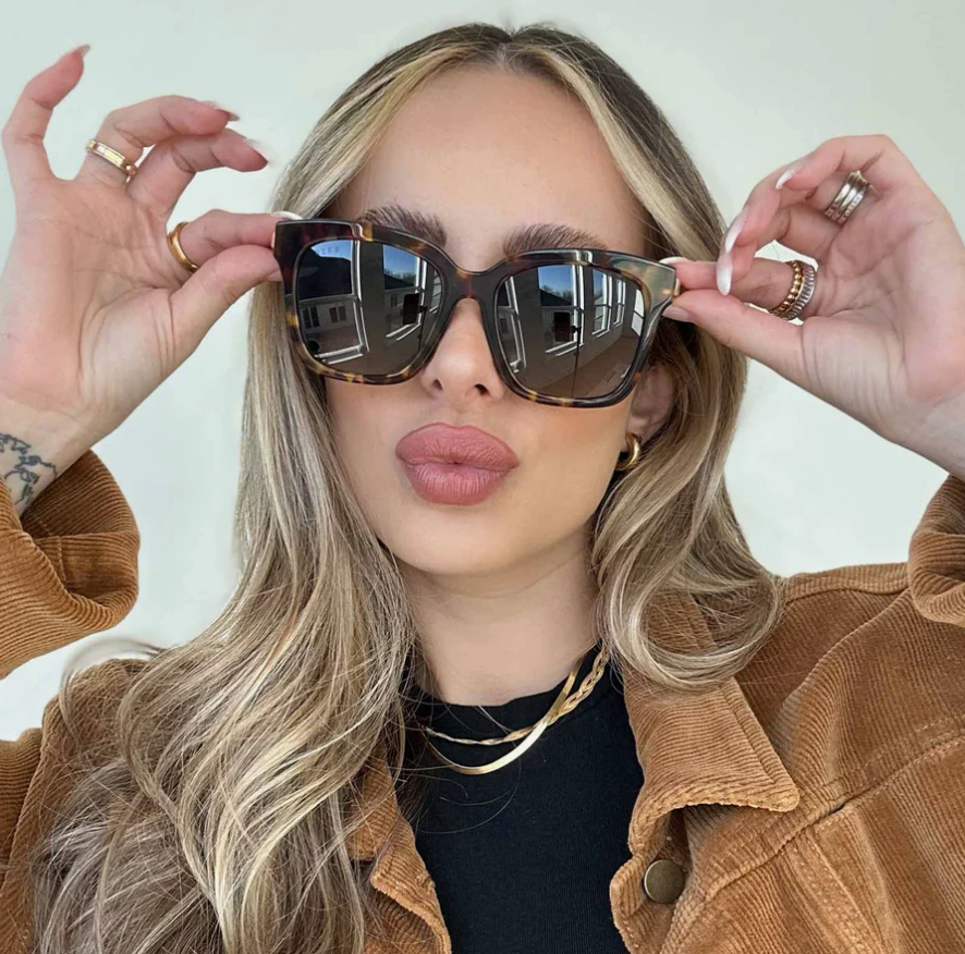 BELLA Amber Tortoise Polarized Sunglasses AB-SG10P