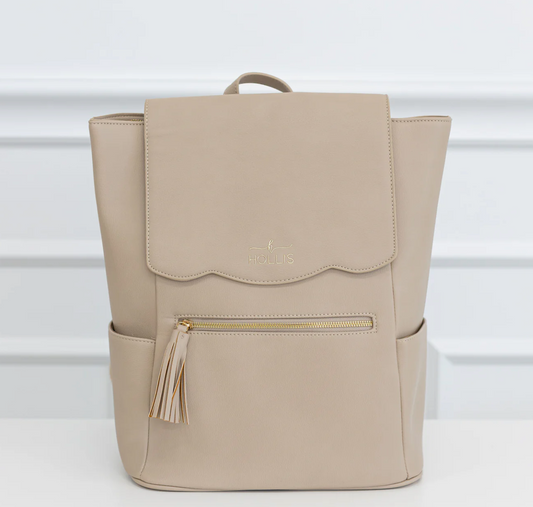 Hollis Frilly Full Size Backpack/ Nude