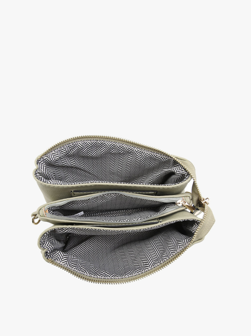Riley Black Lizard Crossbody