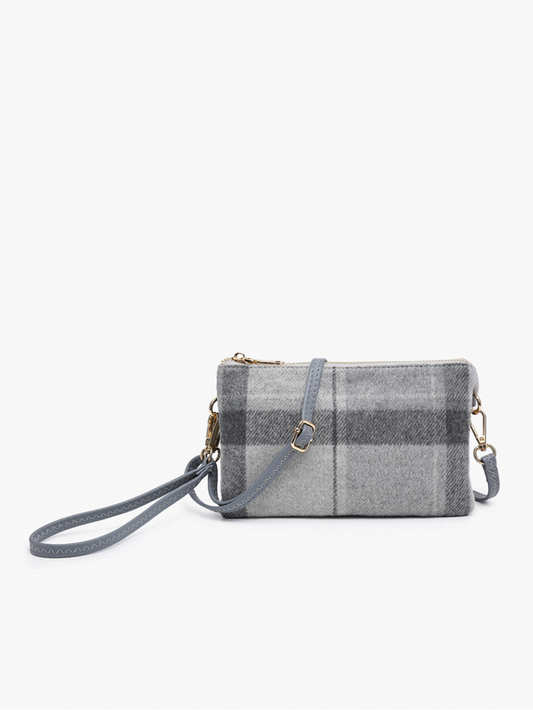 Riley Grey Plaid Crossbody