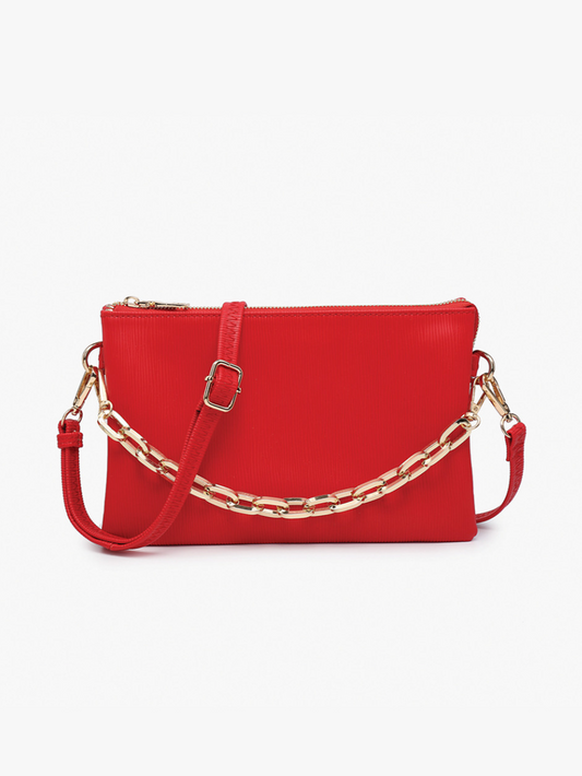 Izzy Red Textured Crossbody