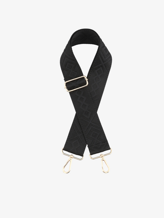 Boho Black Guitar Strap