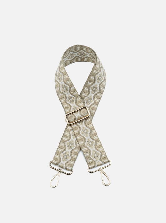 Taupe Waves Guitar Strap