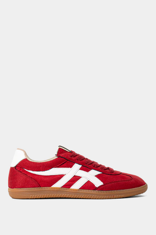 Red Suede Sasha Sneaker by ShuShop