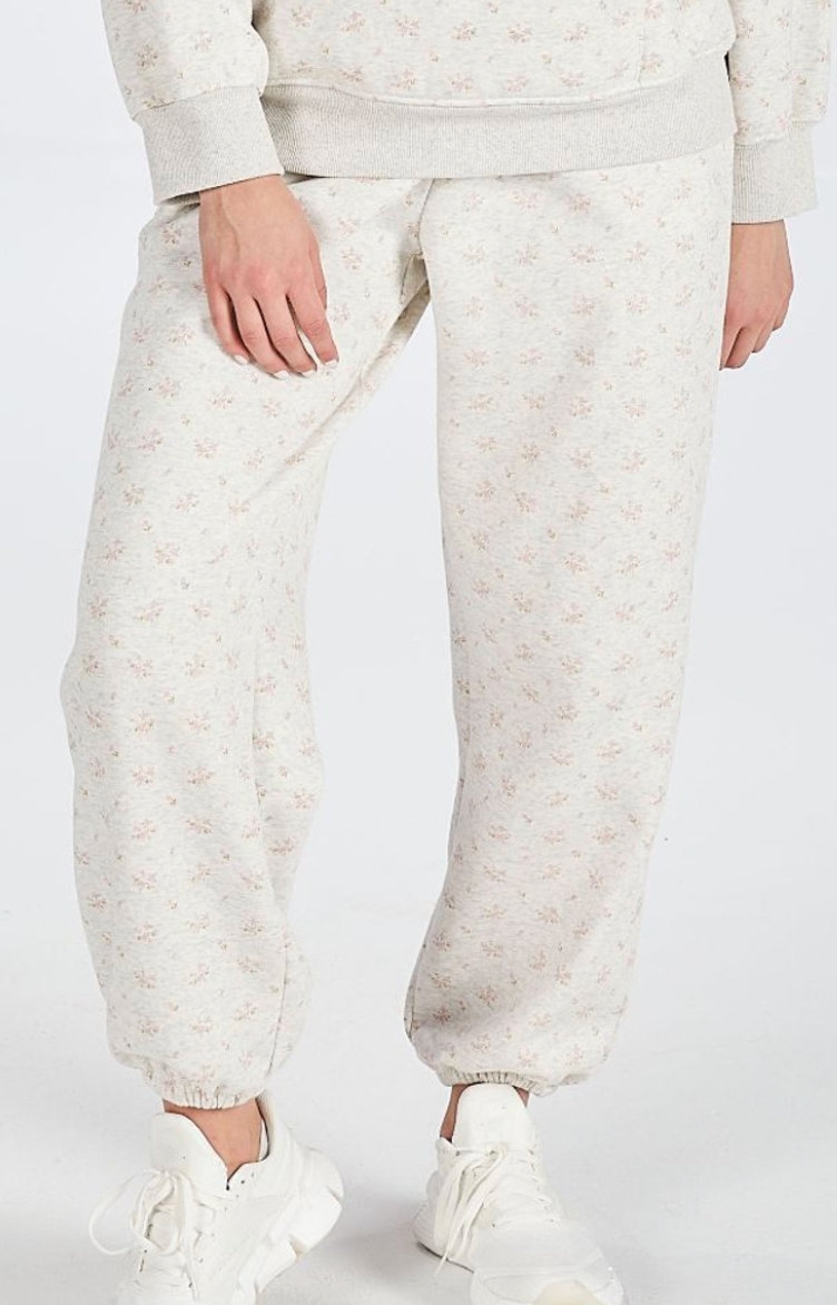 Pop of Pink Floral Sweatpant Set