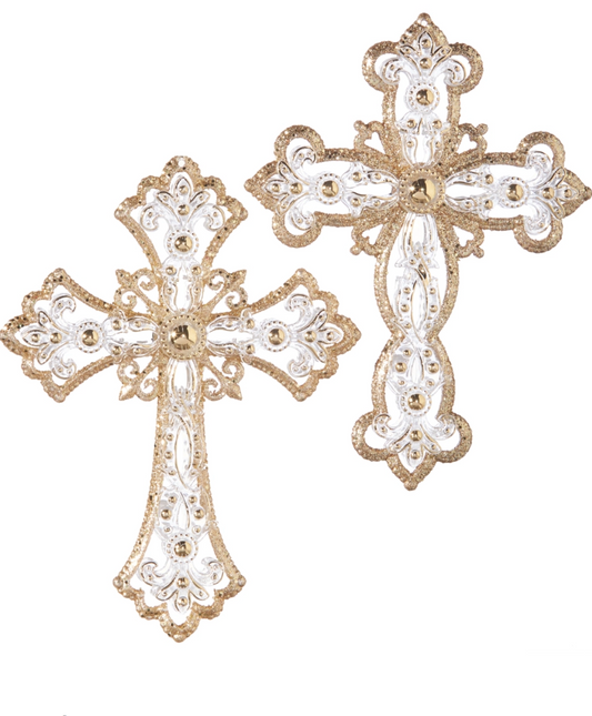 Jeweled Cross Ornament