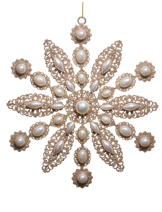 Pearl Snowflake Ornament