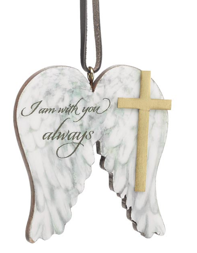 With You Always Angel Wing Ornament