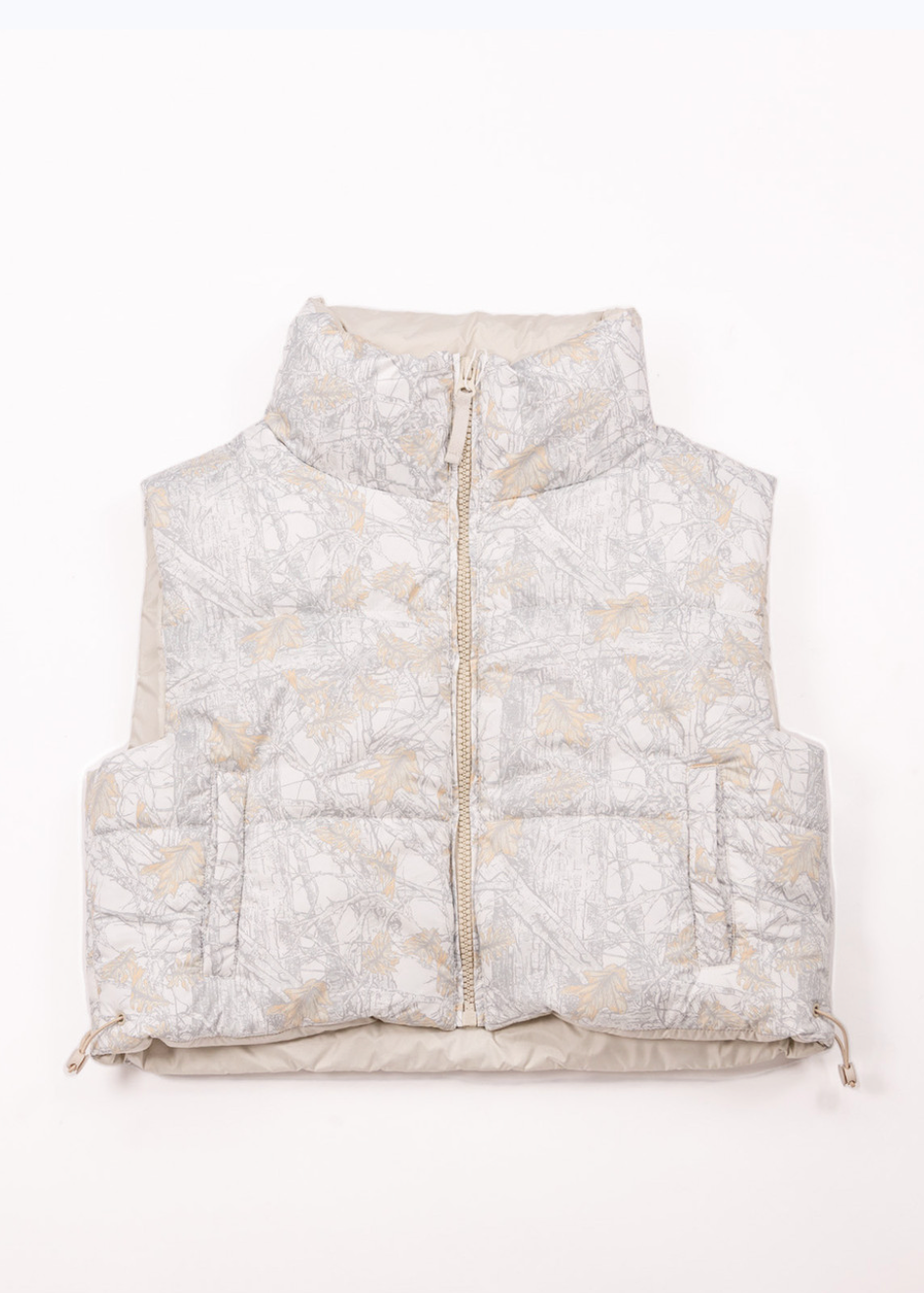 NEW! Cute in Camo Cropped Puffer Vest