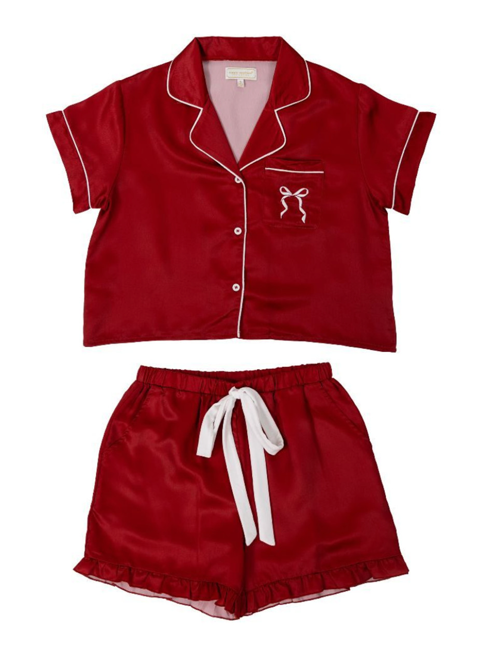 Cute Little Bow Holiday PJ Set