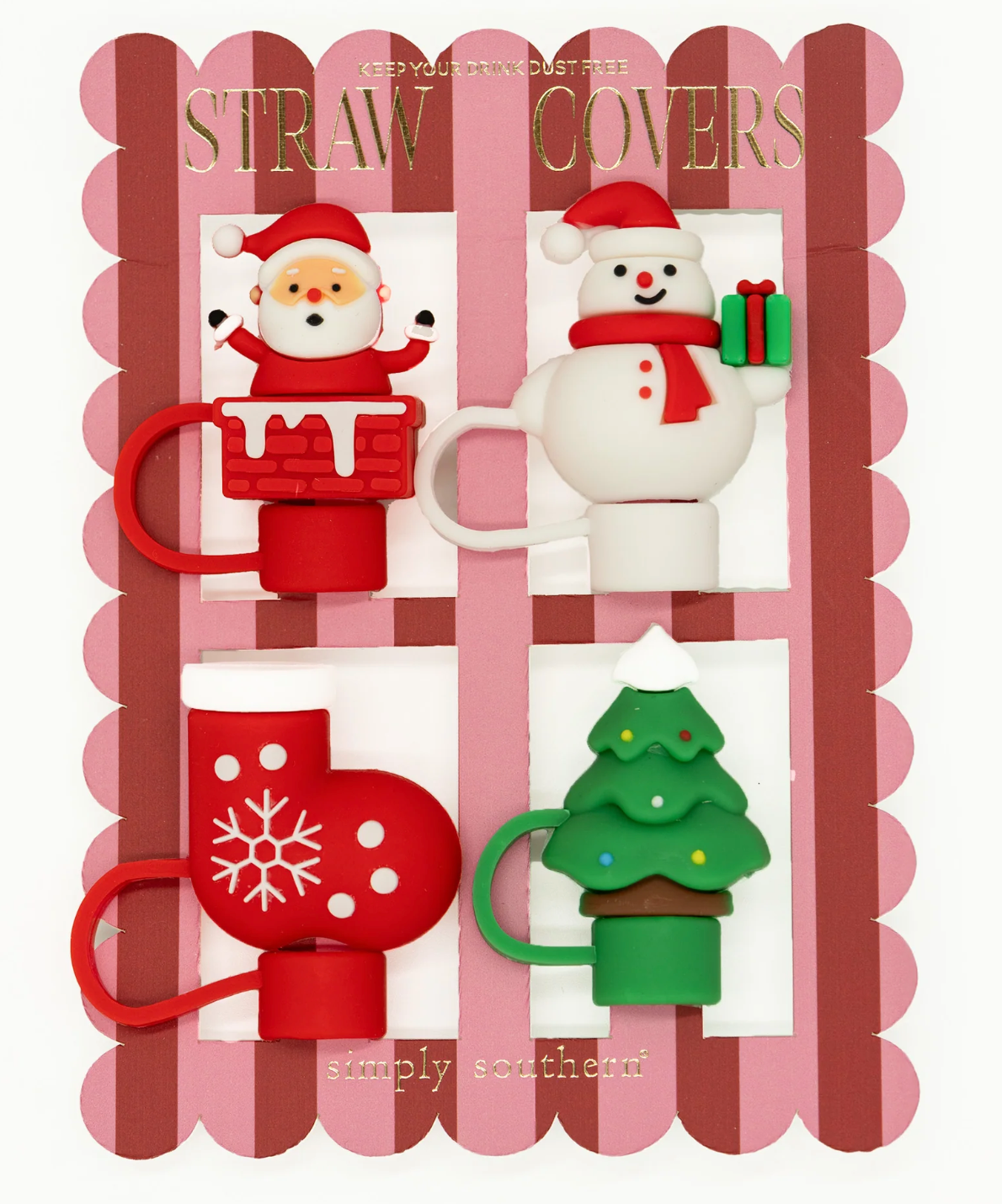 Santa Straw Covers