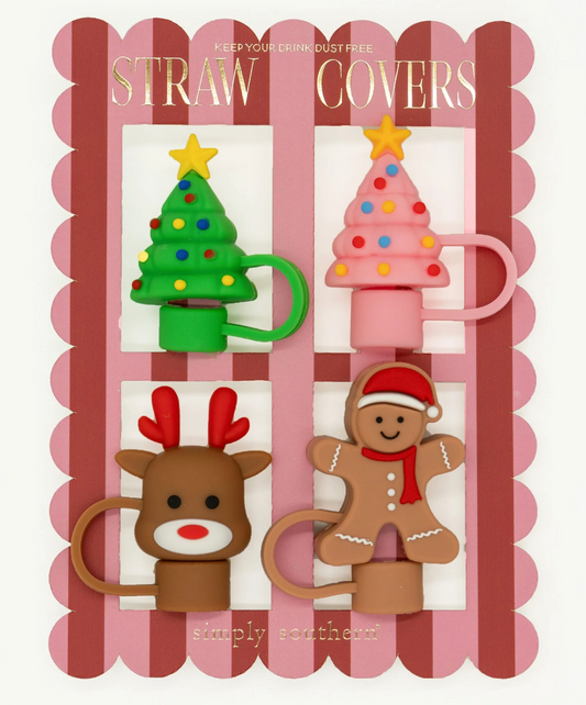 Christmas Tree Straw Covers