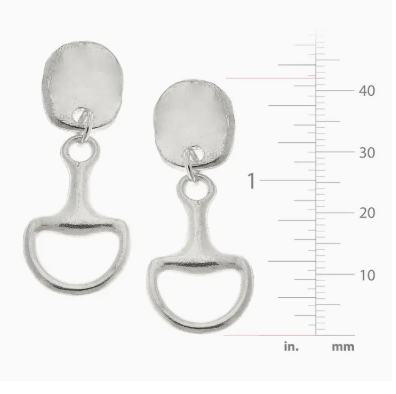 Susan Shaw Silver Horse Bit Earrings