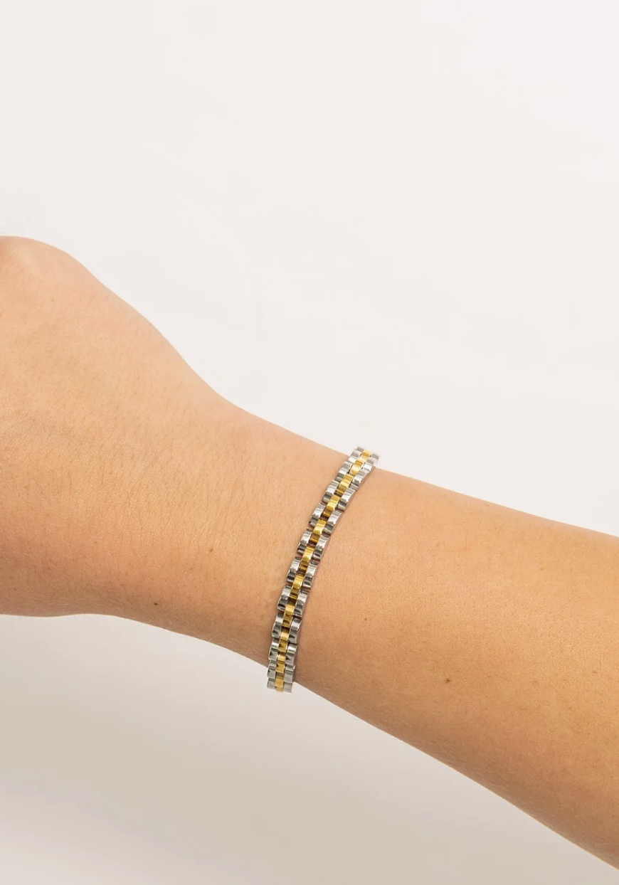 Brenda Grands Two-Tone Watchband Bracelet