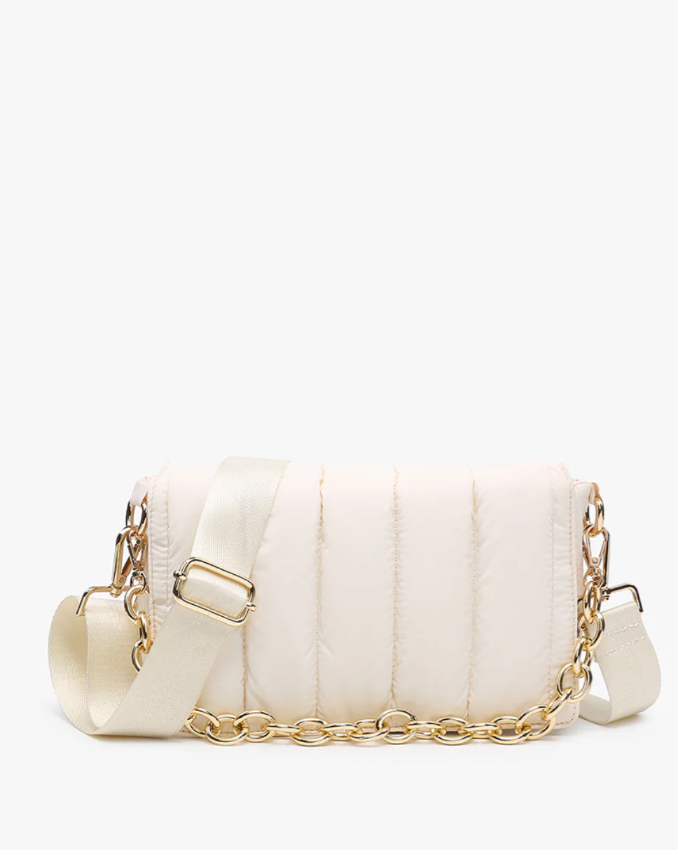 Lala Cream Quilted Crossbody