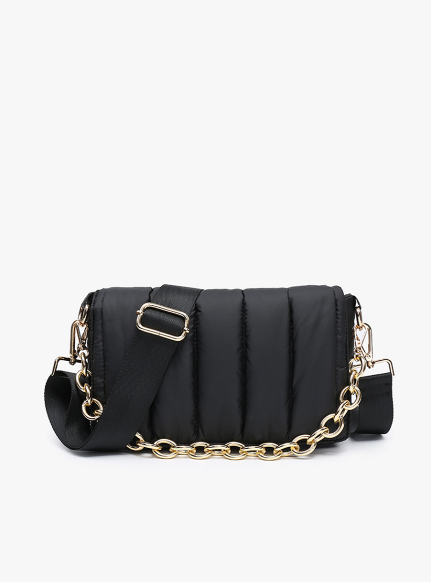 Lala Black Quilted Crossbody