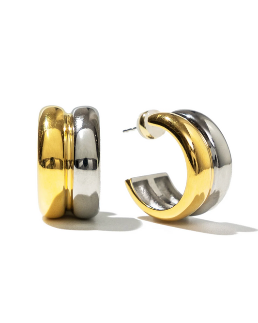 Brenda Grands Two-Toned Hoops