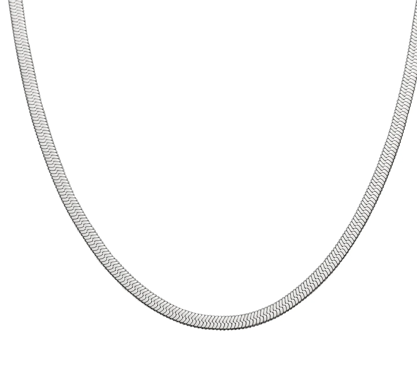 Brenda Grands Silver Herringbone Necklace