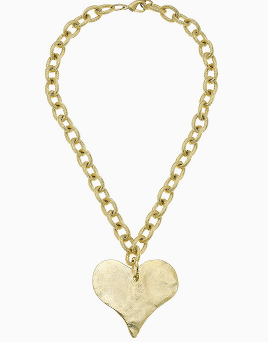 Susan Shaw Gold Heart Necklace