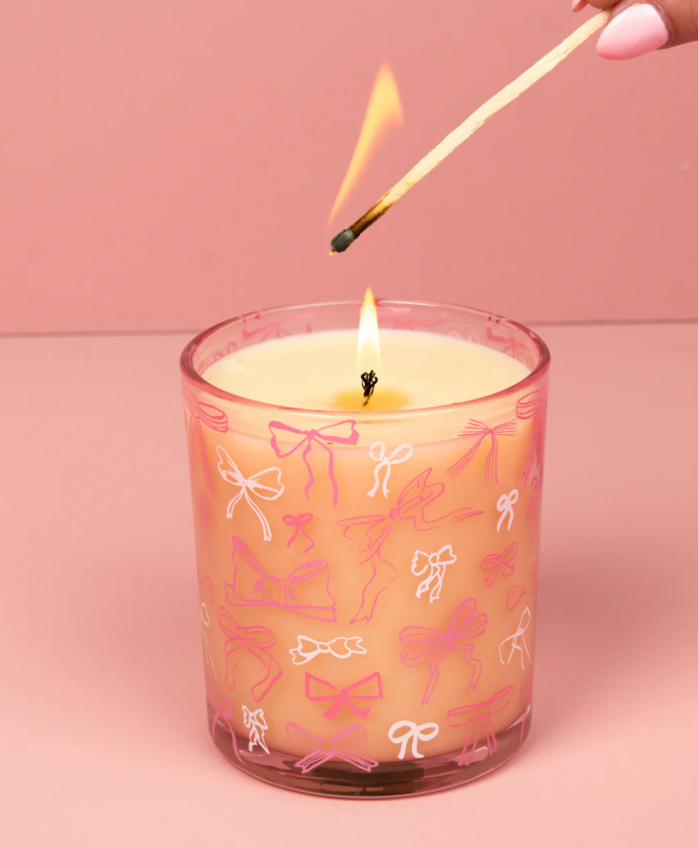 Sweet Grace Pink Bow Candle