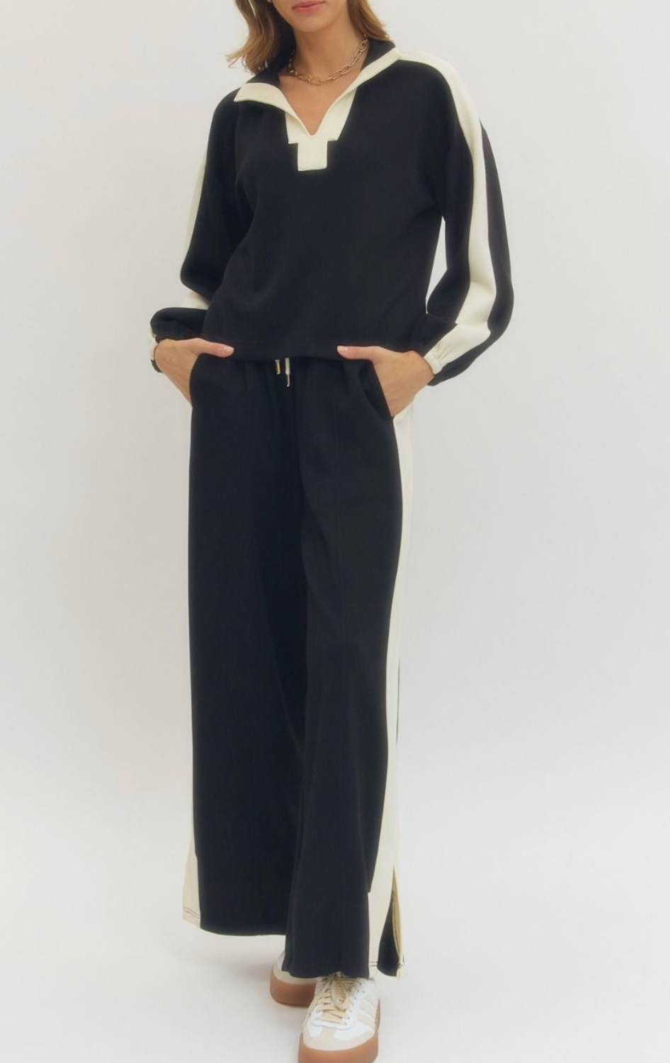 Set To Jet Pant Set in Navy