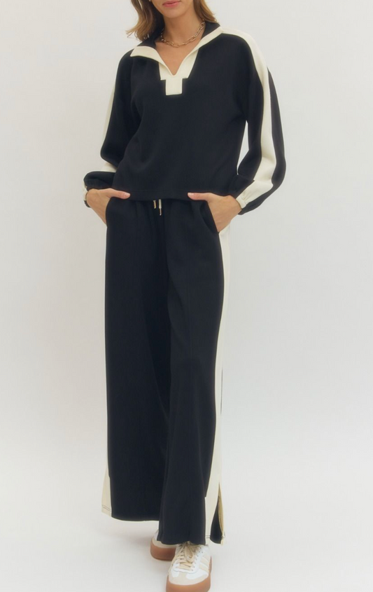 Set To Jet Pant Set in Navy