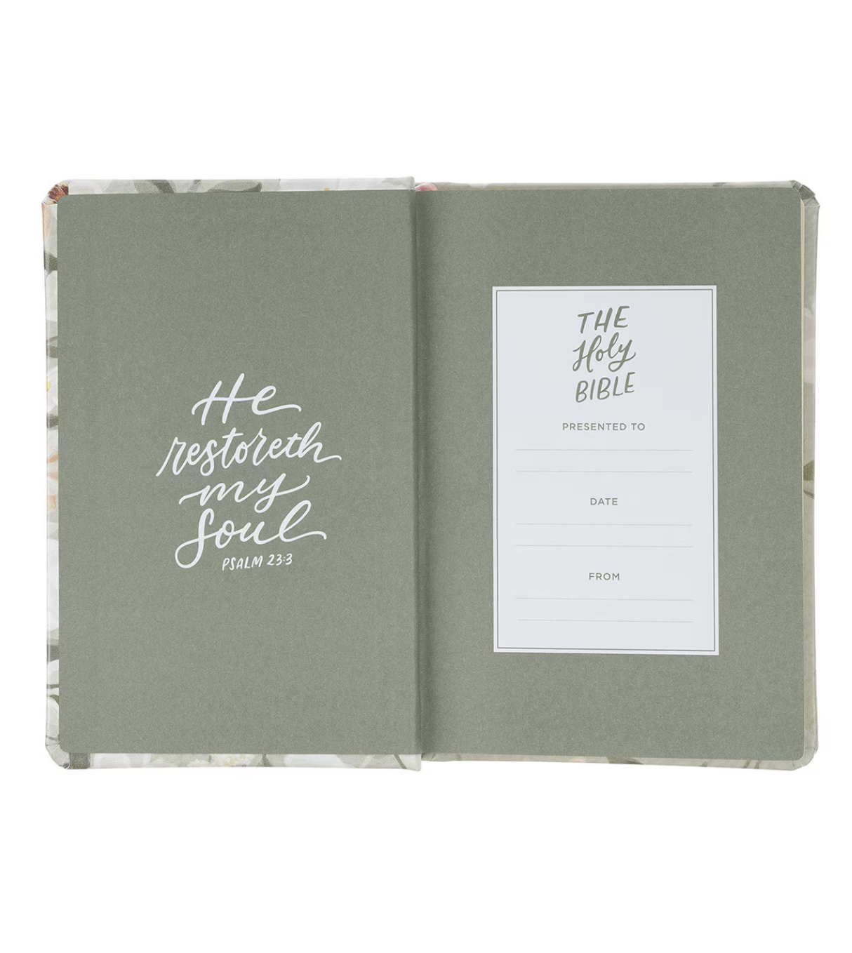 KJV Compact Bible in Floral Sage