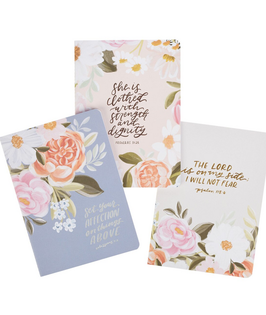 Floral Notebooks: Group of 3