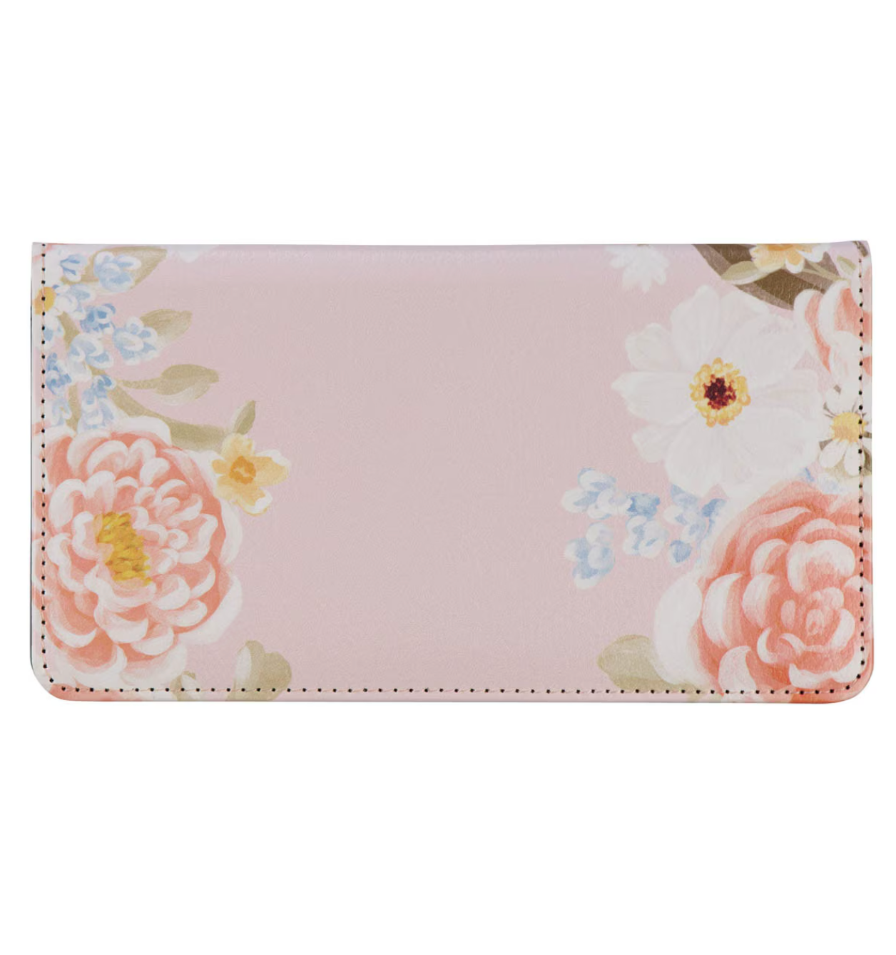 Strength And Dignity Blush Faux Leather Checkbook Wallet