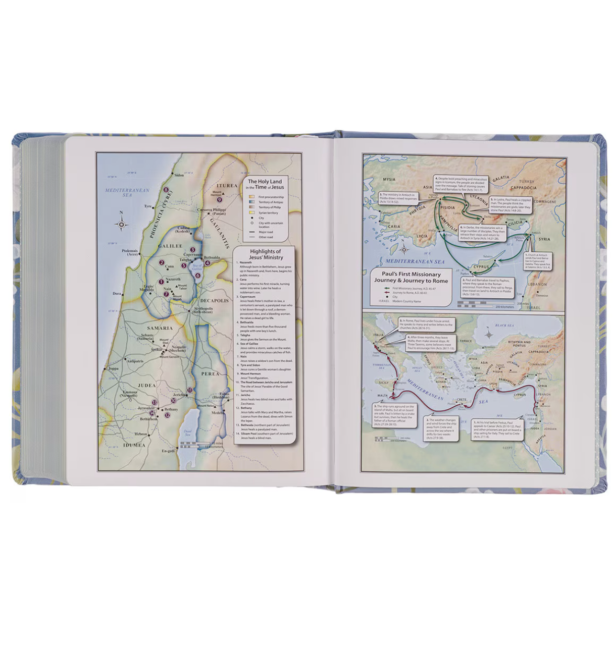 KJV Note-Taking Bible in Blue Floral