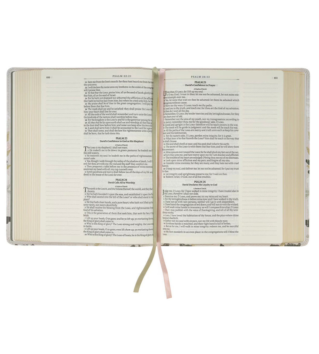 KJV Note-Taking Bible in Cream Floral