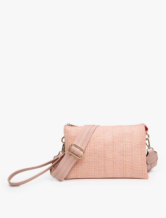 Izzy Pink Textured Crossbody