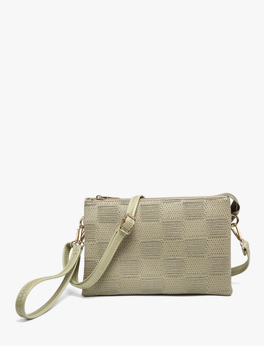 Izzy Checker Crossbody in Sage