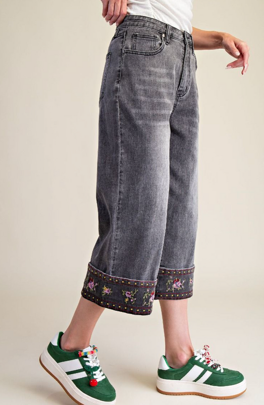 Social Sweetness Black Denim Pants