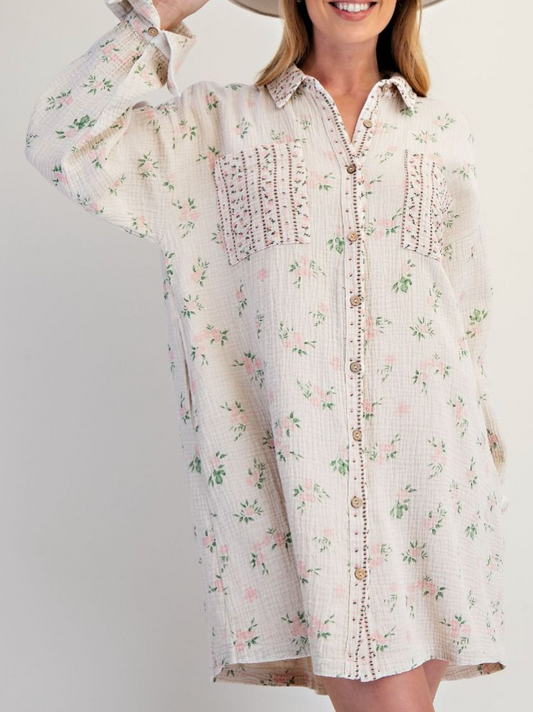 Courtyard Charm Floral Dress