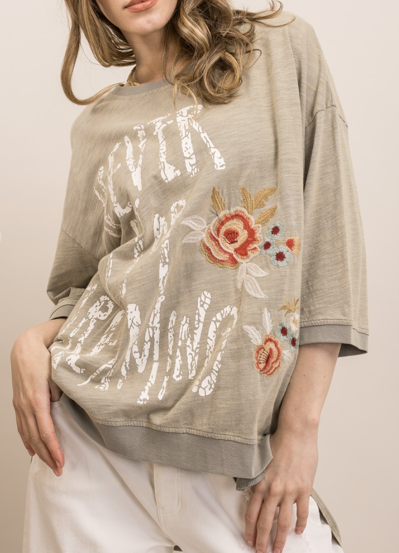 Never Stop Dreaming Tunic Top in Sage