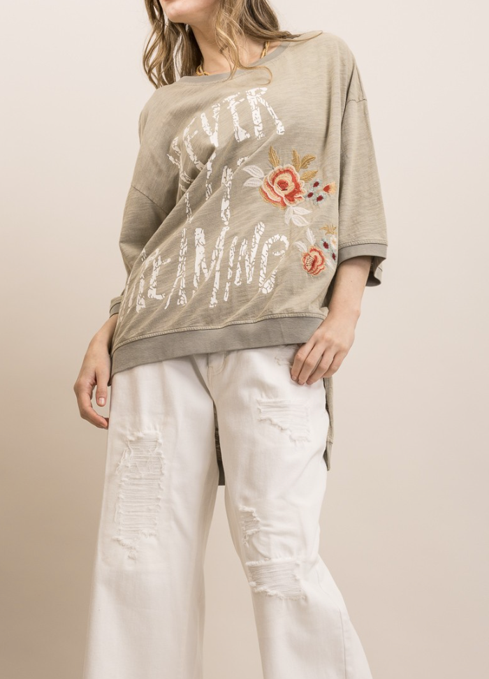 Never Stop Dreaming Tunic Top in Sage