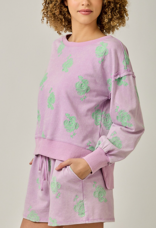 Essential Embroidered Shorts Set