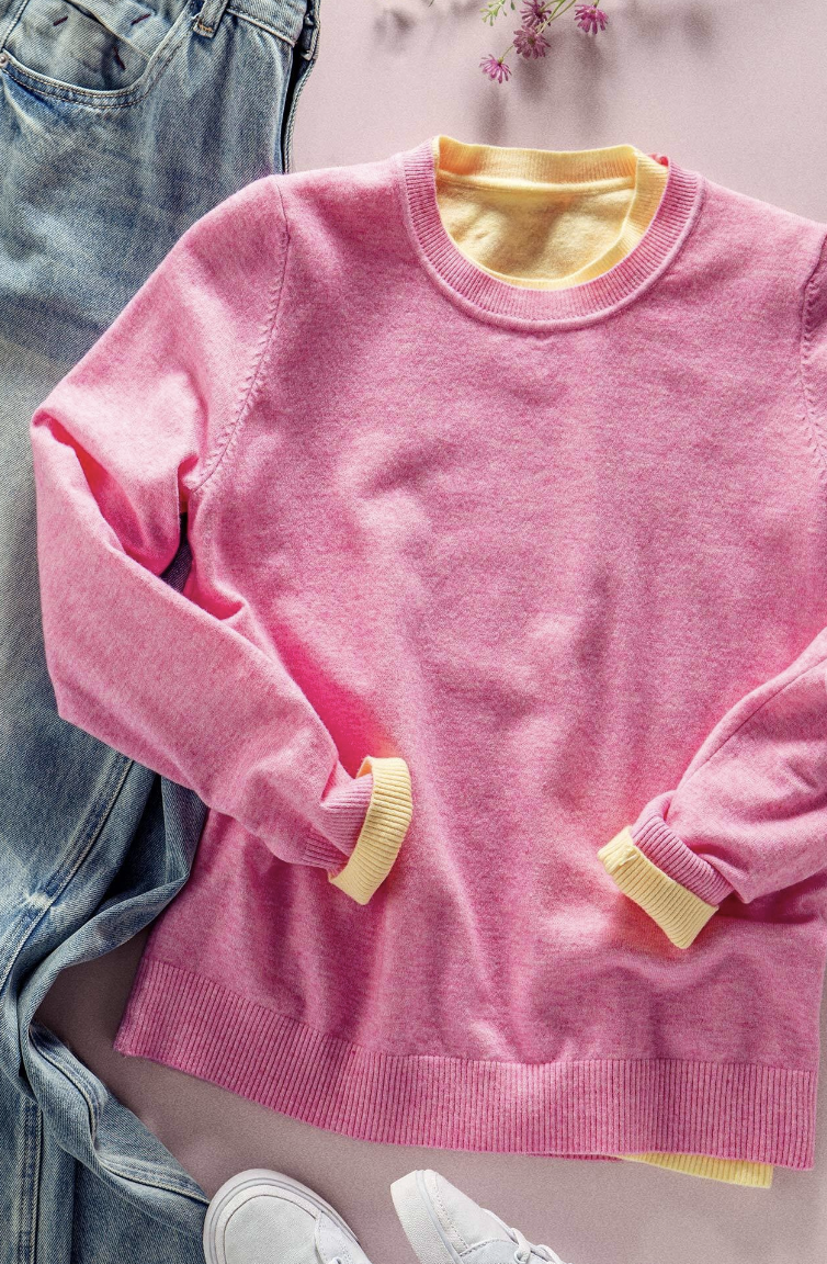 Everyday Soft Pullover Top in Pink