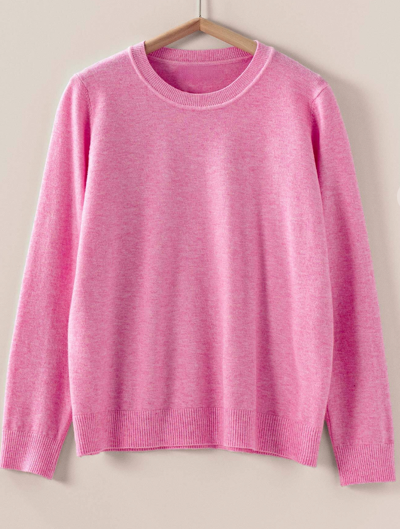 Everyday Soft Pullover Top in Pink