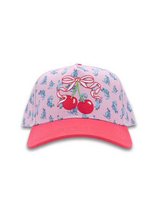 Sweet Cherries Floral Cap