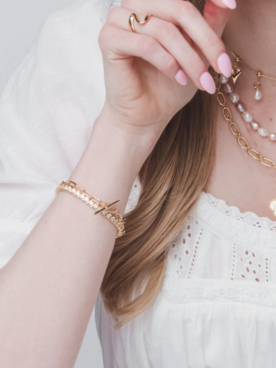 Kinsey Designs Holly Gold Tennis Bracelet