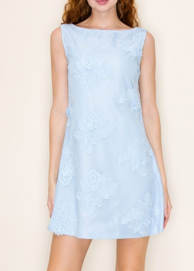 Blooming Floral Dress in Blue