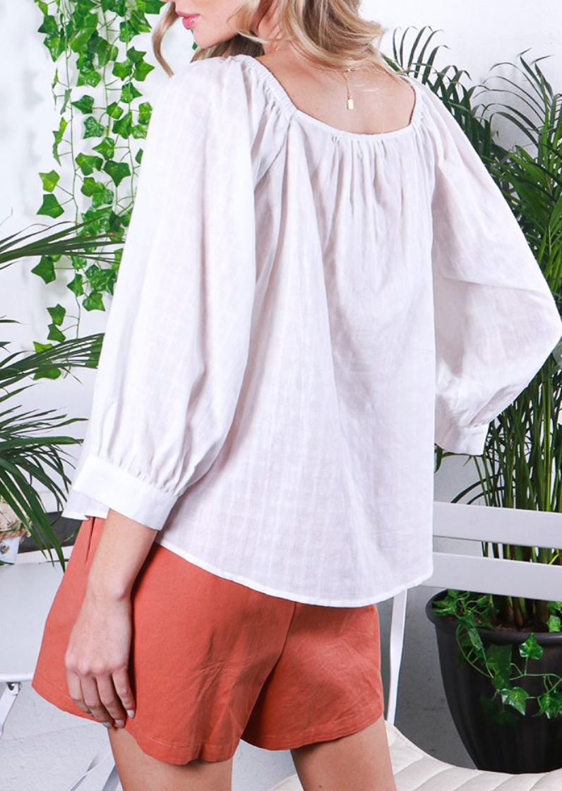 Vacay Ease Top in White