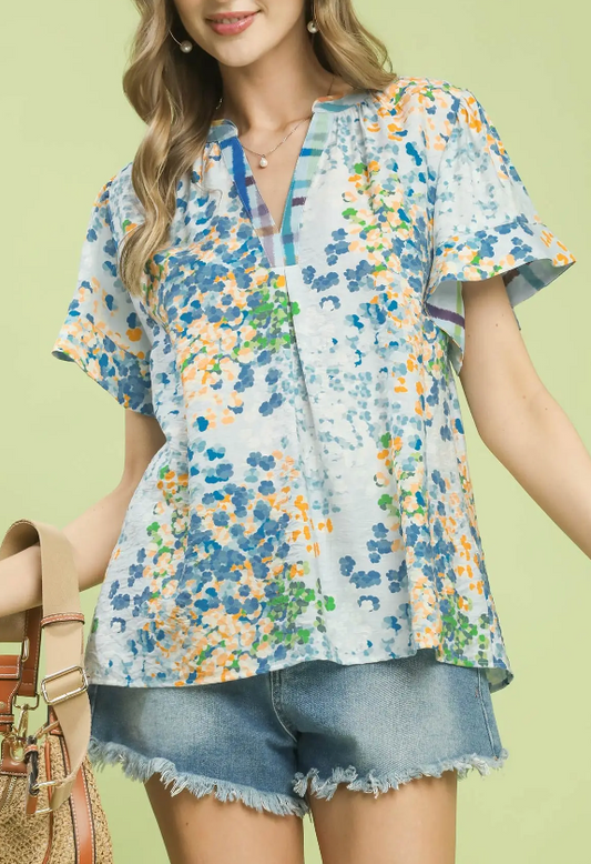 Spring Colors Top in Blue