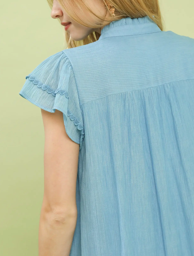Sweet Subtle Blue Top